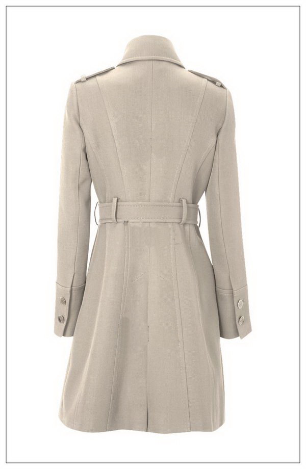 Women coat gray color wool made - Click Image to Close